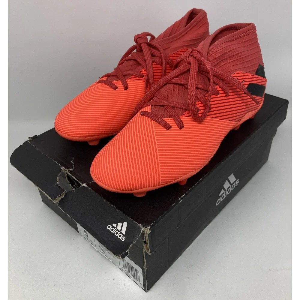 Adidas Predator Freak .3 L FG FY6289 Nemesis Red Lace Up Soccer Cleats‎ Men's 5